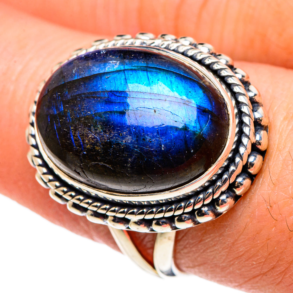 Labradorite Rings handcrafted by Anasilvercos - RING95654