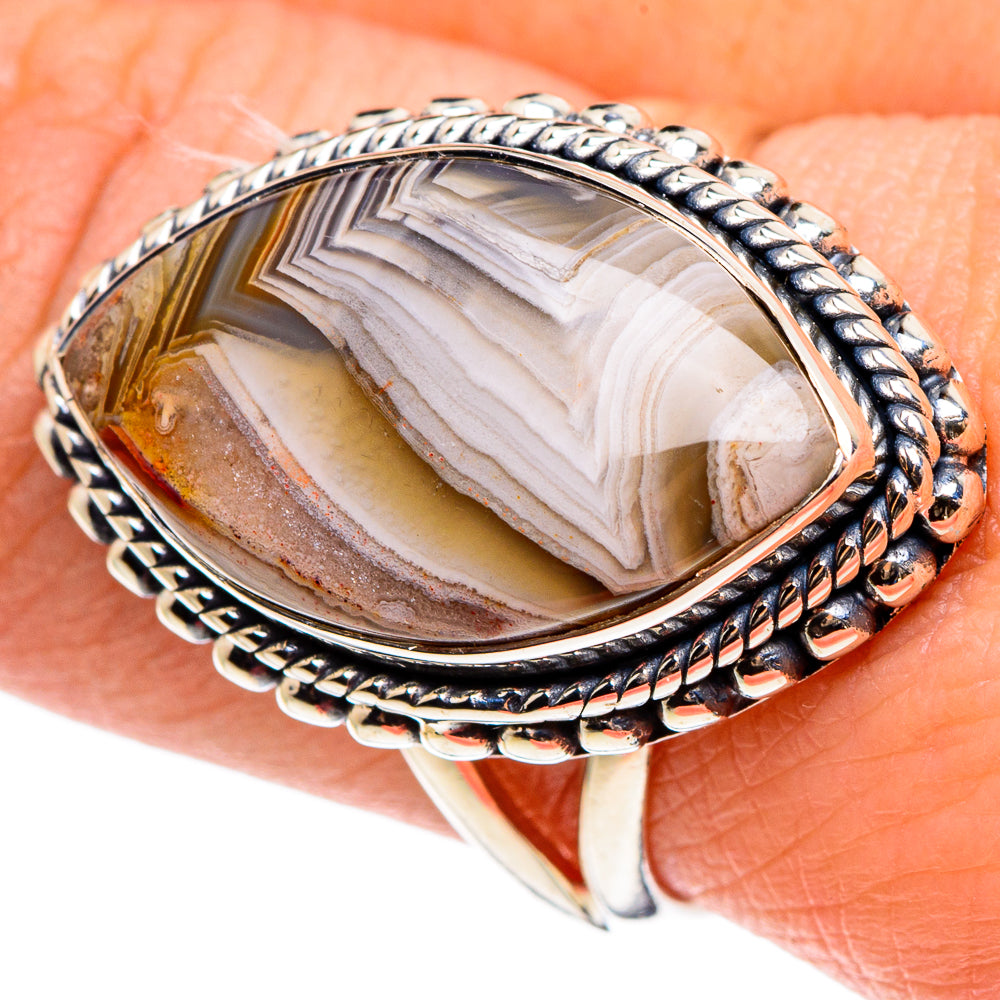 Laguna Lace Agate Rings handcrafted by Anasilvercos - RING95660