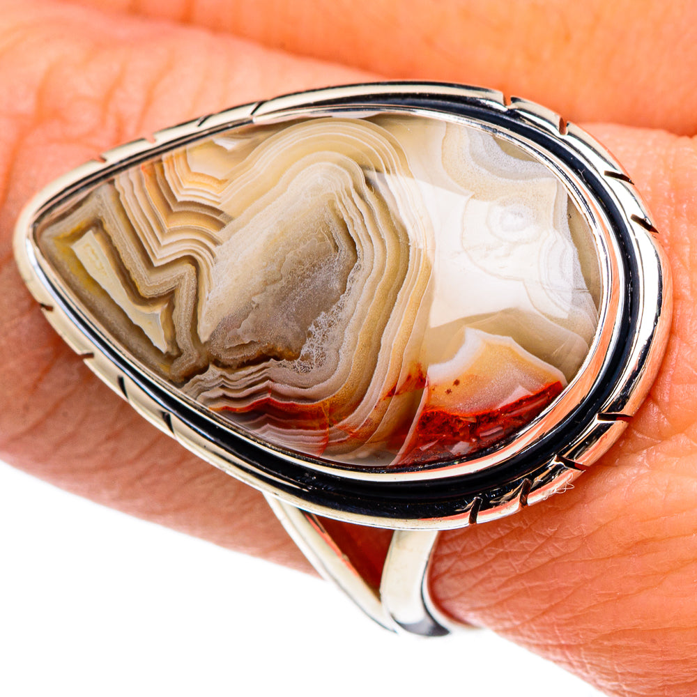 Laguna Lace Agate Rings handcrafted by Anasilvercos - RING95672