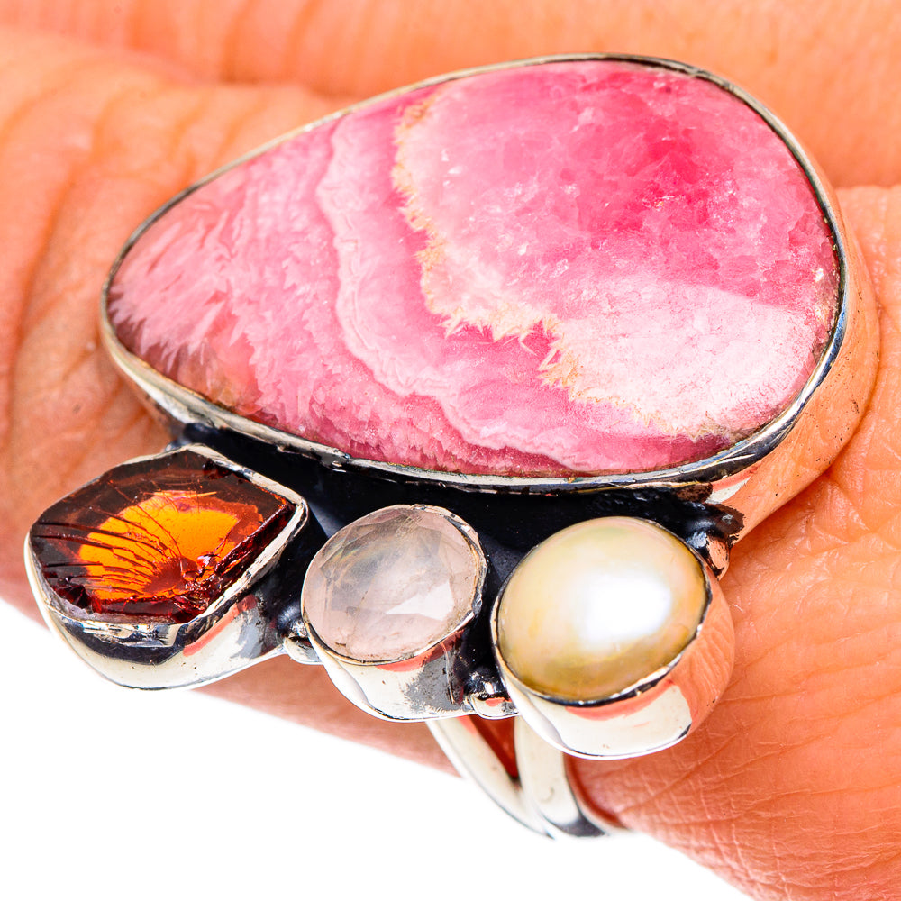 Rhodochrosite Rings handcrafted by Anasilvercos - RING95675