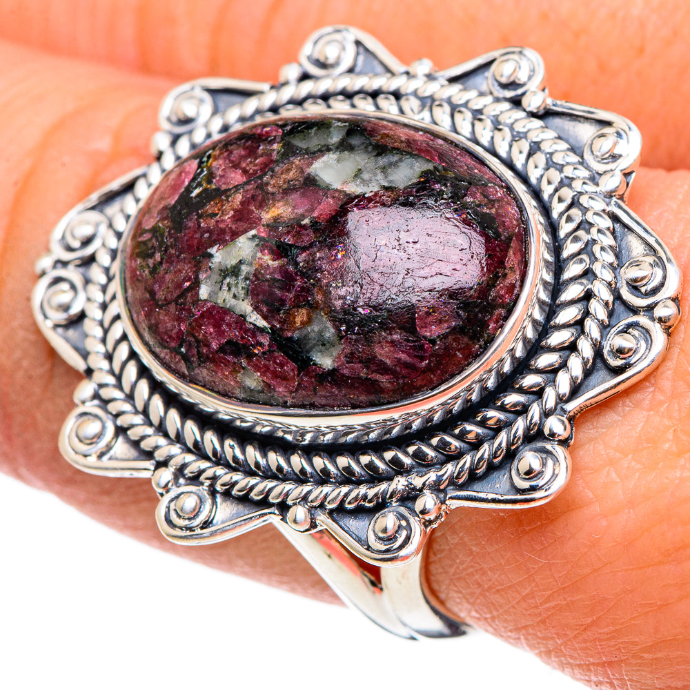 Russian Eudialyte Rings handcrafted by Anasilvercos - RING95679