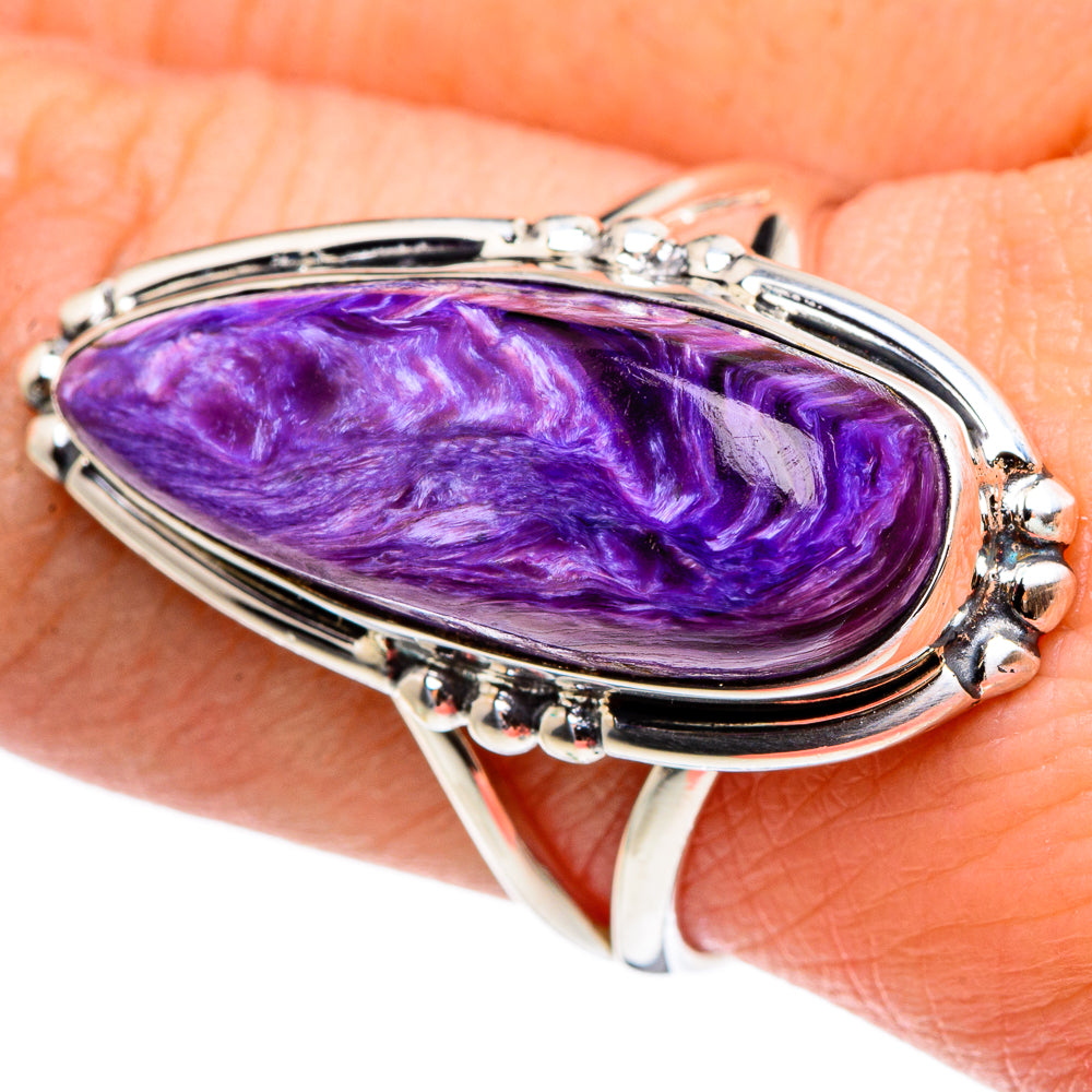 Charoite Rings handcrafted by Anasilvercos - RING95680