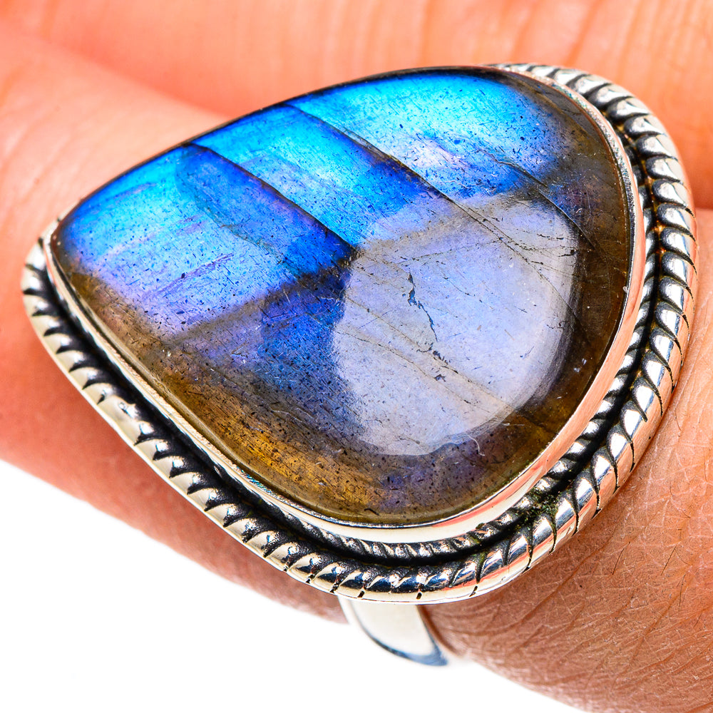 Labradorite Rings handcrafted by Anasilvercos - RING95745