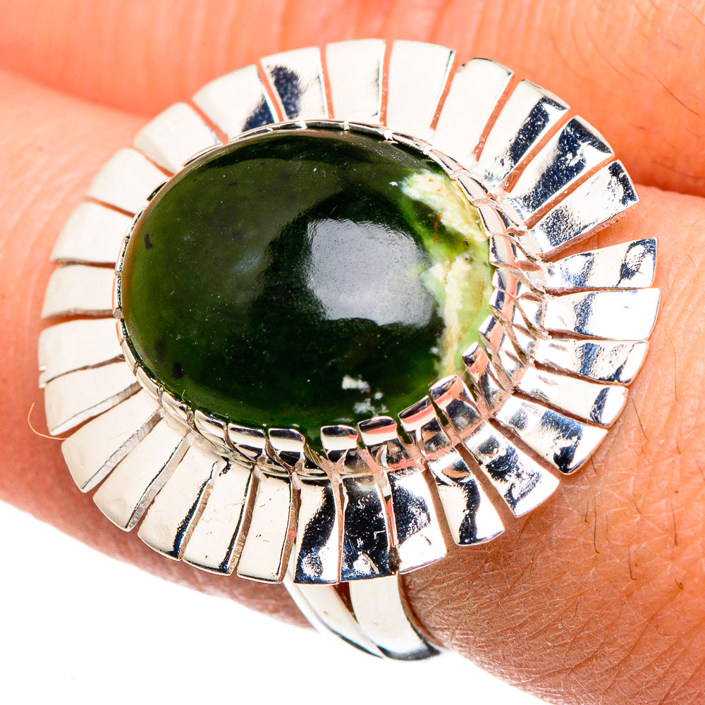 Australian Green Opal Rings handcrafted by Anasilvercos - RING95754
