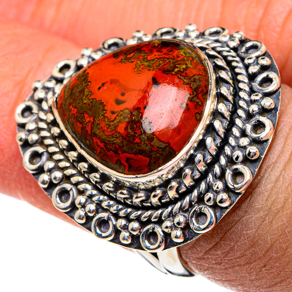 Morocco Agate Rings handcrafted by Anasilvercos - RING95766