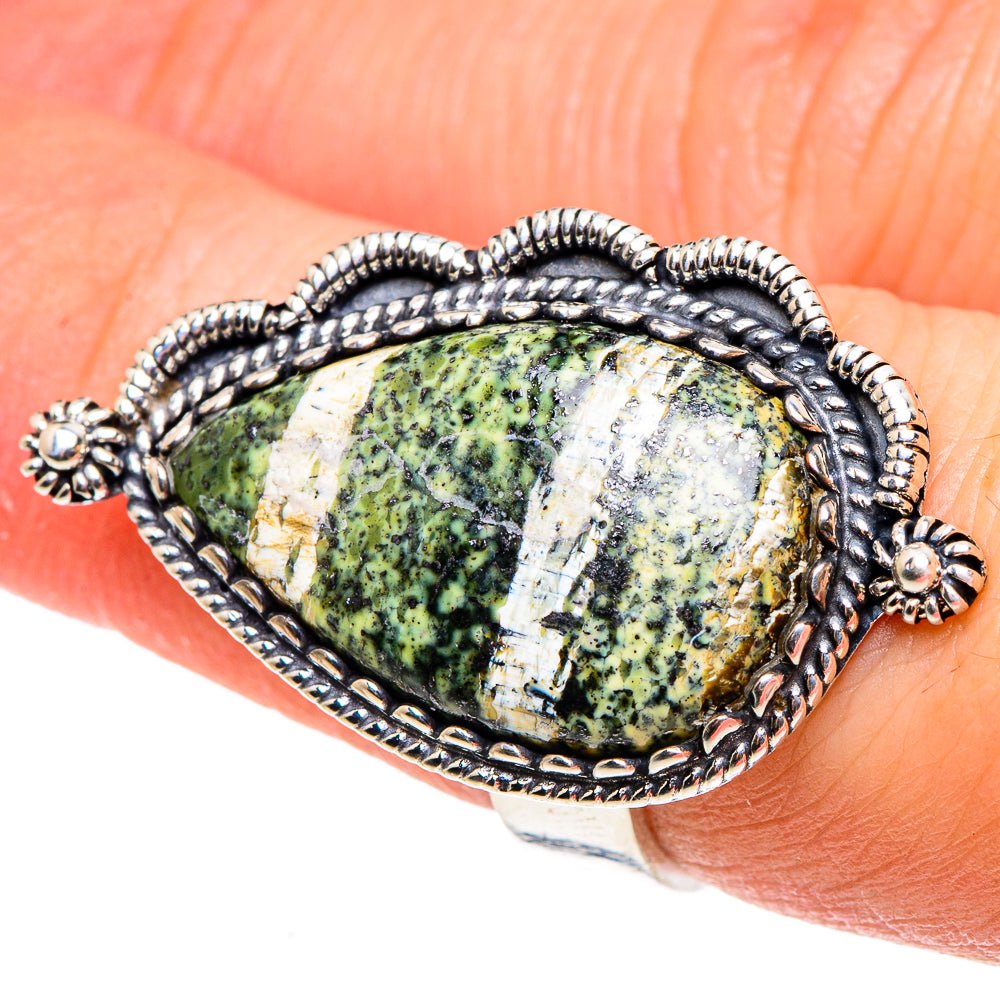 Lizard Jasper Rings handcrafted by Anasilvercos - RING95801