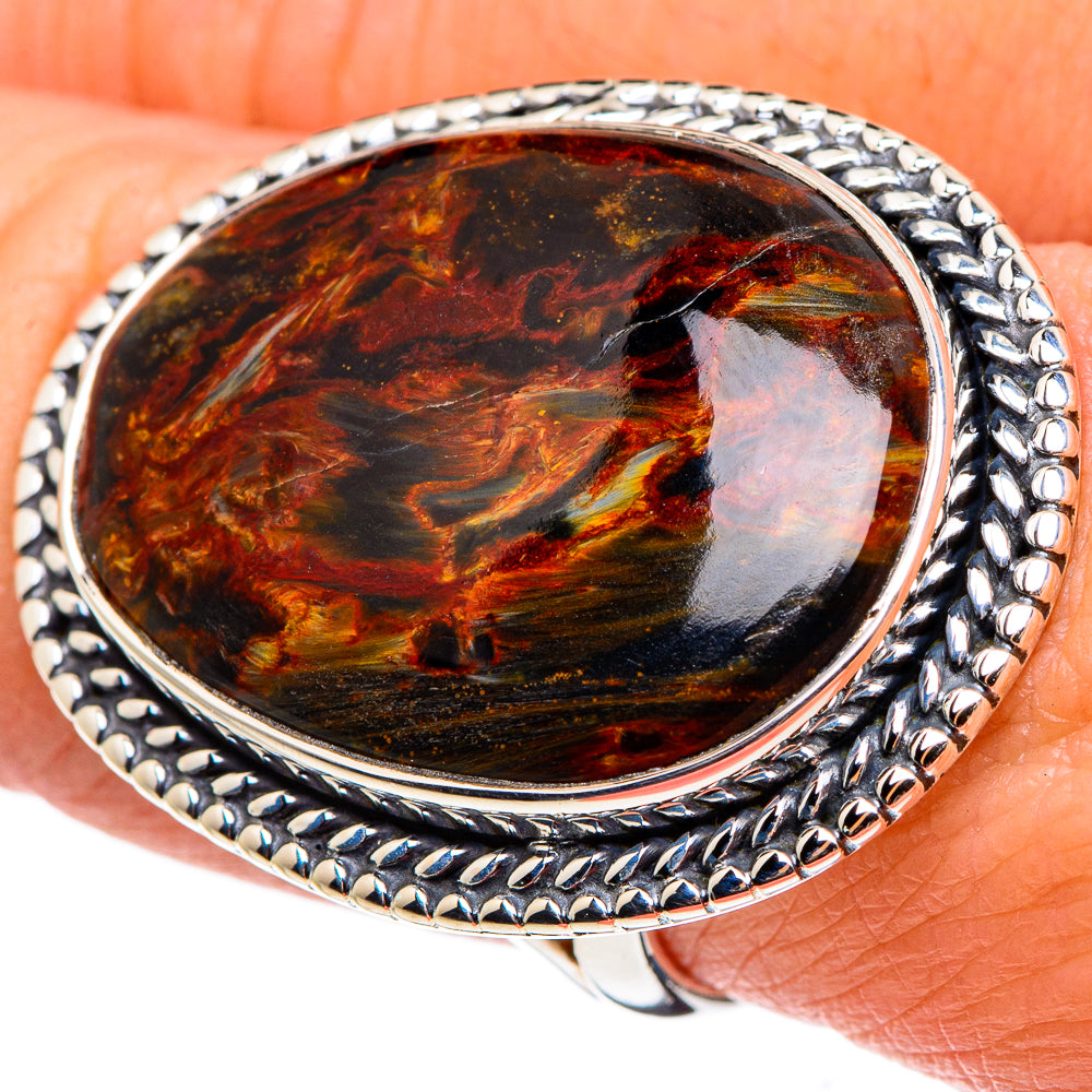 Golden Pietersite Rings handcrafted by Anasilvercos - RING95822