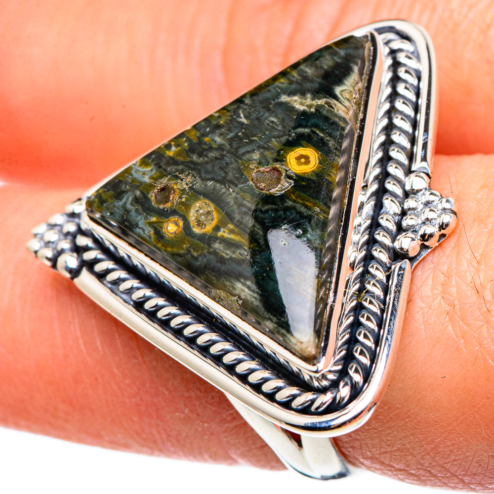 Ocean Jasper Rings handcrafted by Anasilvercos - RING95827