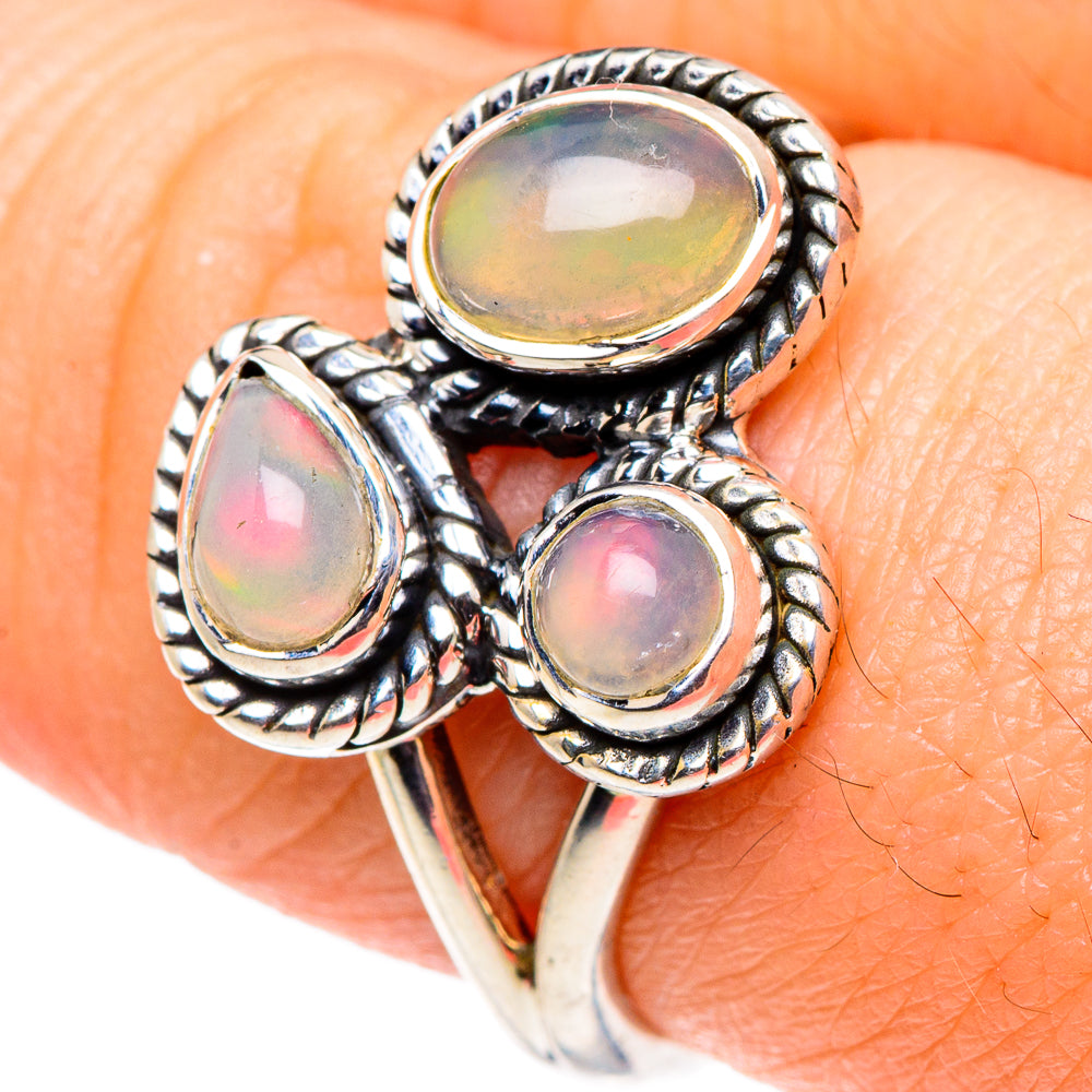 Ethiopian Opal Rings handcrafted by Anasilvercos - RING95846