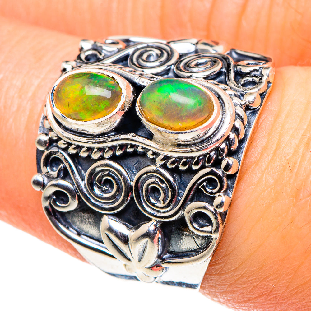 Ethiopian Opal Rings handcrafted by Anasilvercos - RING95847