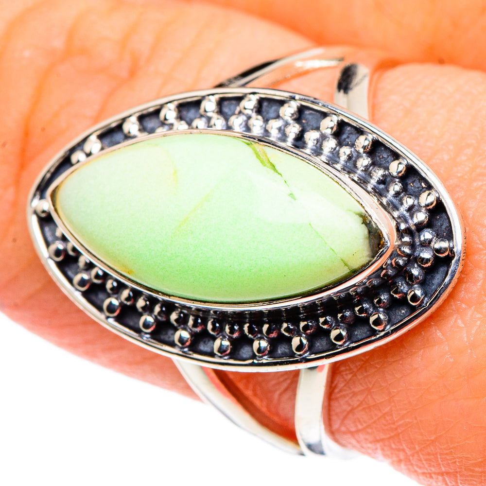 Lemon Chrysoprase Rings handcrafted by Anasilvercos - RING95851