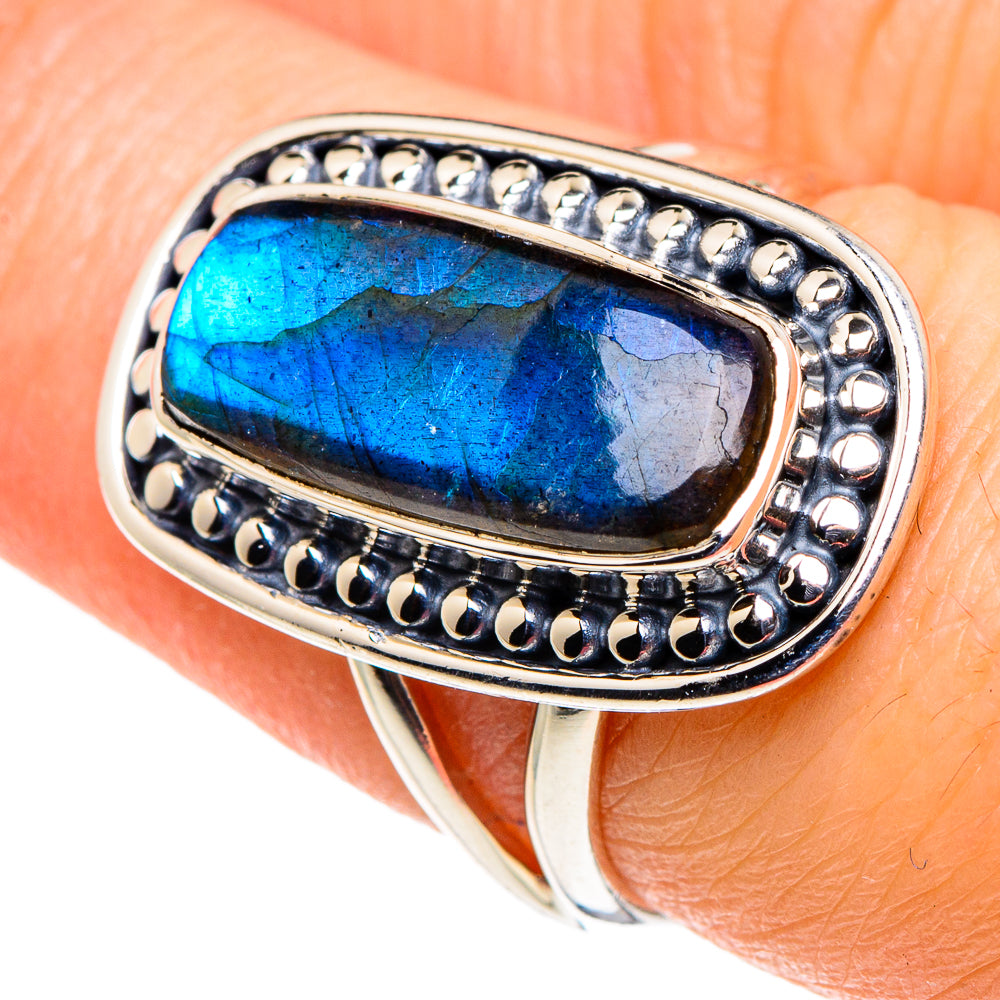 Labradorite Rings handcrafted by Anasilvercos - RING95853