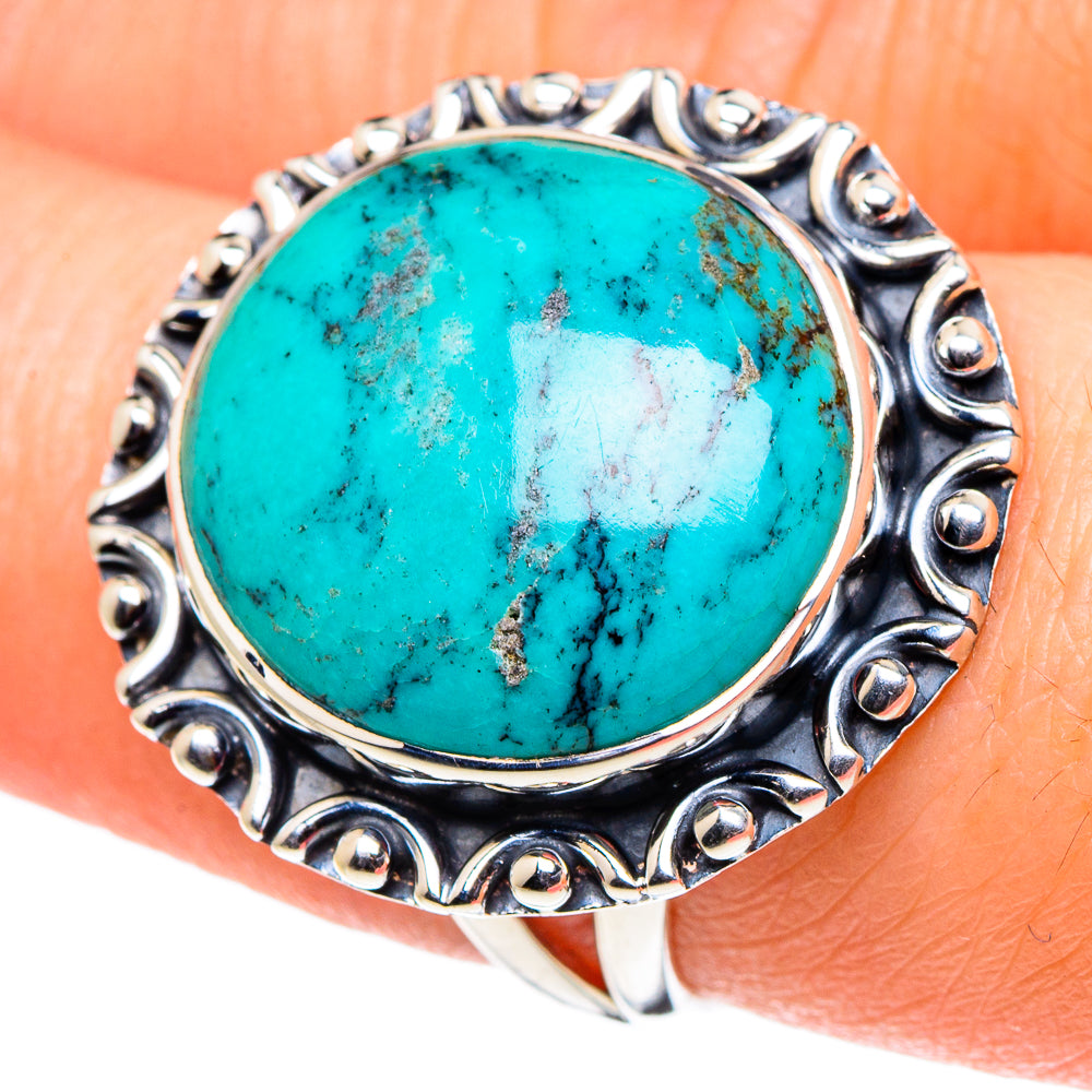 Tibetan Turquoise Rings handcrafted by Anasilvercos - RING95854