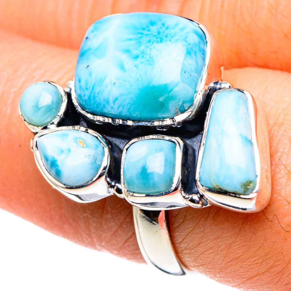 Larimar Rings handcrafted by Anasilvercos - RING95878