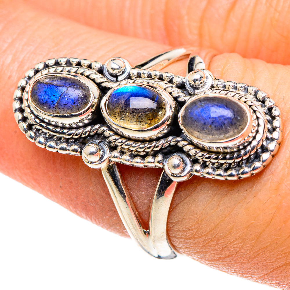 Labradorite Rings handcrafted by Anasilvercos - RING95896