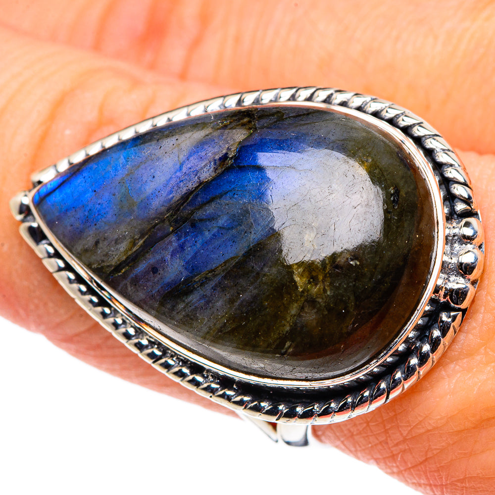Labradorite Rings handcrafted by Anasilvercos - RING95936