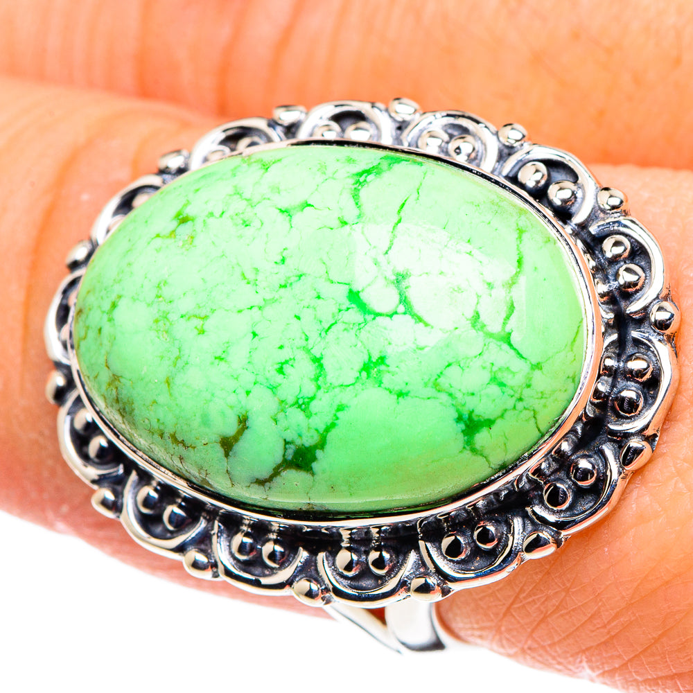 Lemon Chrysoprase Rings handcrafted by Anasilvercos - RING95946