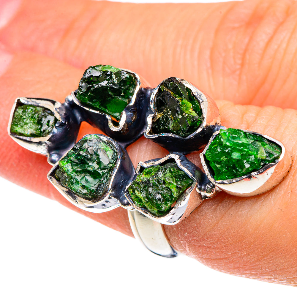 Chrome Diopside Rings handcrafted by Anasilvercos - RING95951