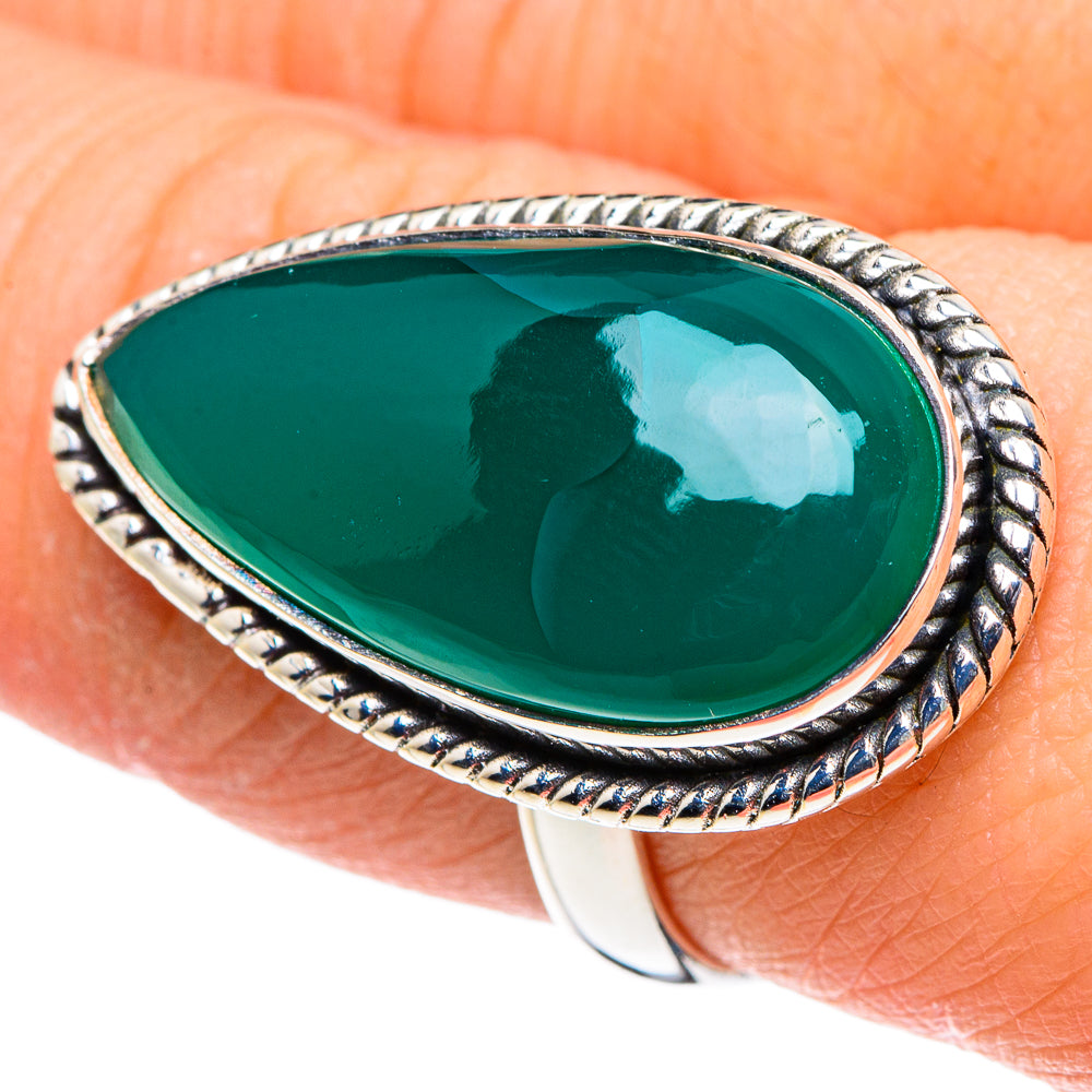 Green Onyx Rings handcrafted by Anasilvercos - RING95958