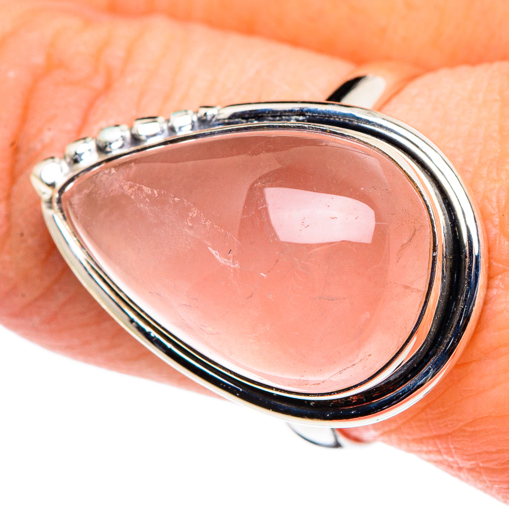 Rose Quartz Rings handcrafted by Anasilvercos - RING95971