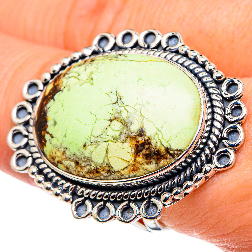 Lemon Chrysoprase Rings handcrafted by Anasilvercos - RING95989