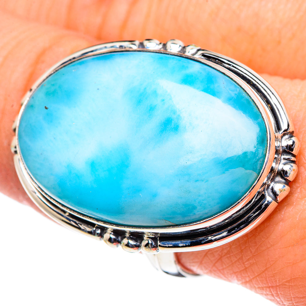 Larimar Rings handcrafted by Anasilvercos - RING95997
