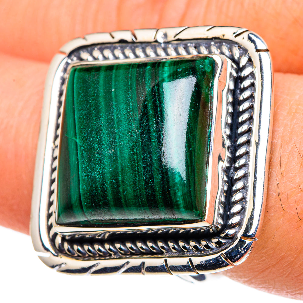 Malachite Rings handcrafted by Anasilvercos - RING95999
