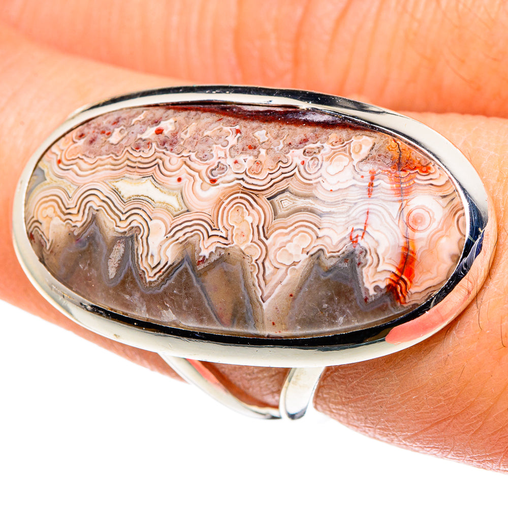 Laguna Lace Agate Rings handcrafted by Anasilvercos - RING96003