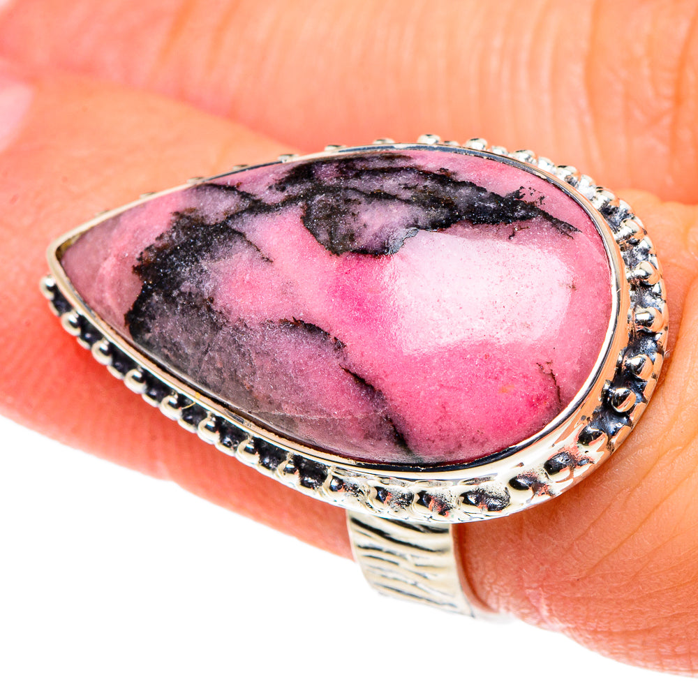 Rhodonite Rings handcrafted by Anasilvercos - RING96014