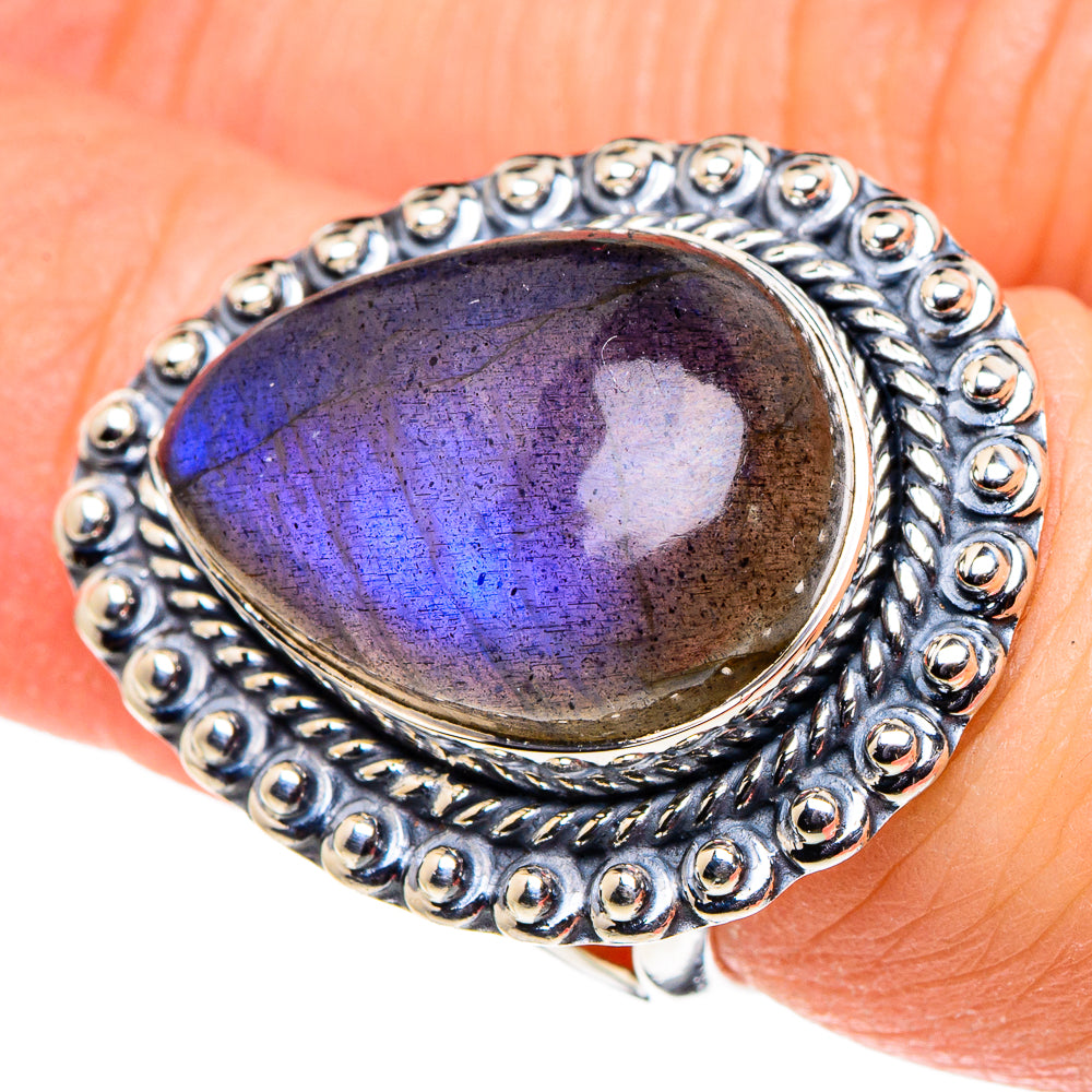 Labradorite Rings handcrafted by Anasilvercos - RING96029