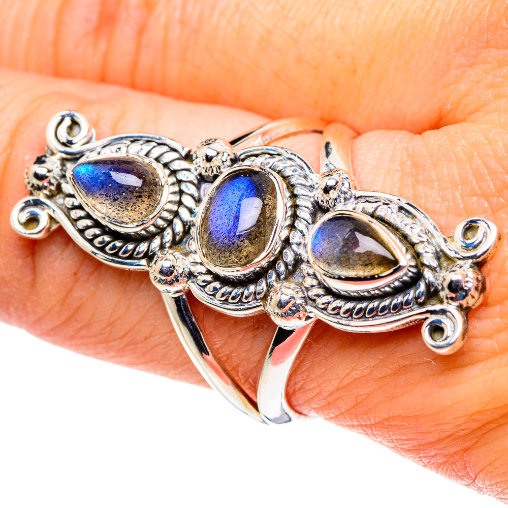 Labradorite Rings handcrafted by Anasilvercos - RING96031