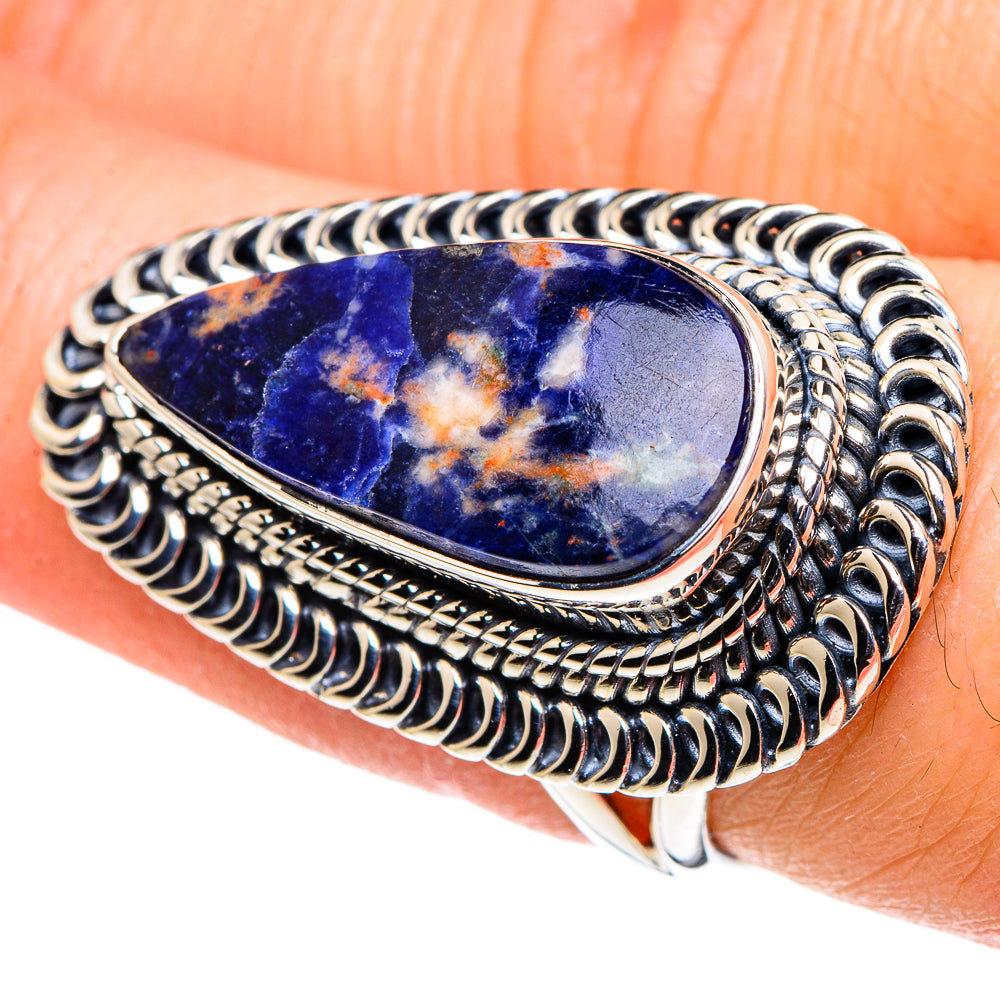 Sodalite Rings handcrafted by Anasilvercos - RING96035
