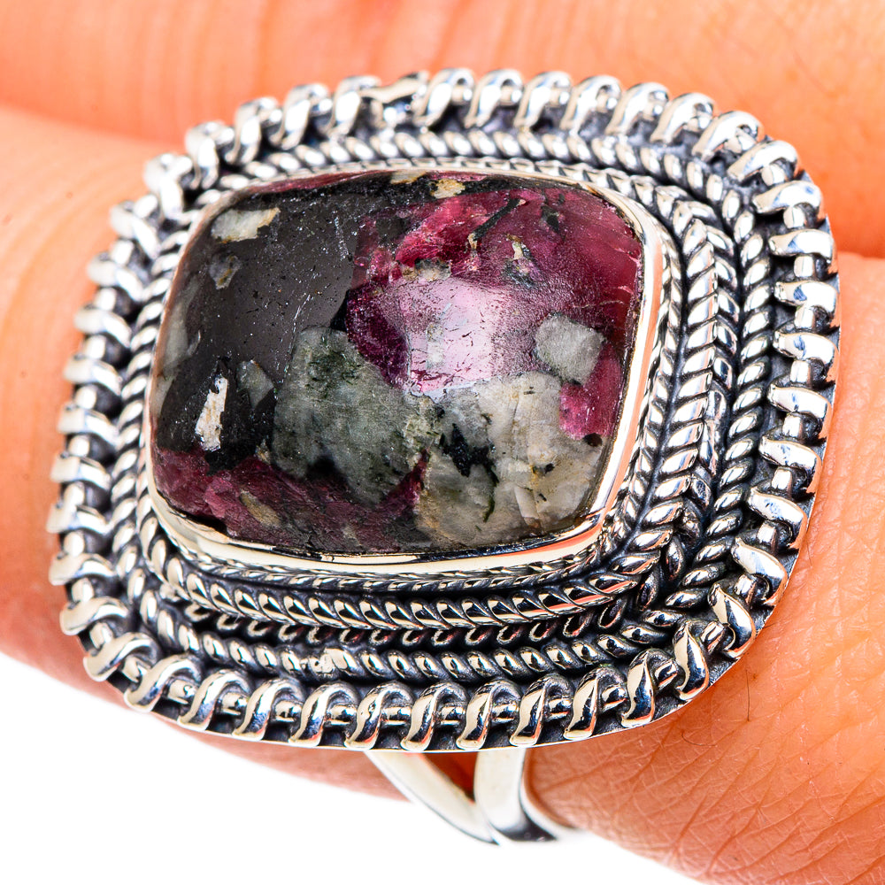 Russian Eudialyte Rings handcrafted by Anasilvercos - RING96057