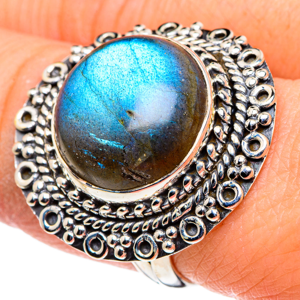 Labradorite Rings handcrafted by Anasilvercos - RING96068