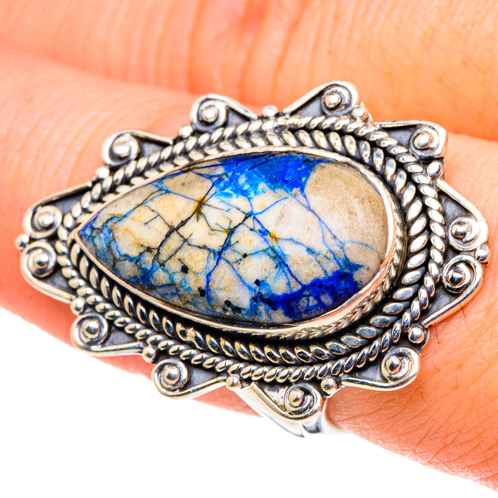Azurite Rings handcrafted by Anasilvercos - RING96069
