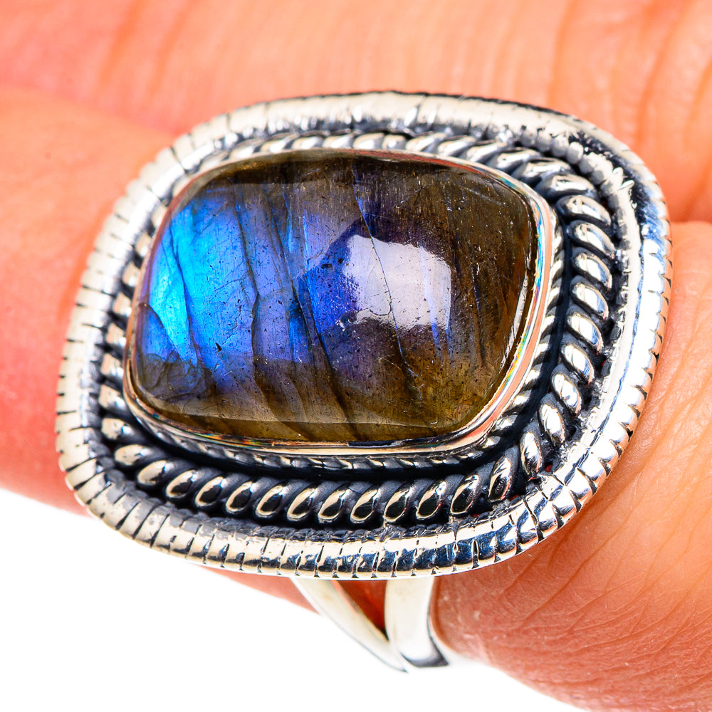 Labradorite Rings handcrafted by Anasilvercos - RING96071