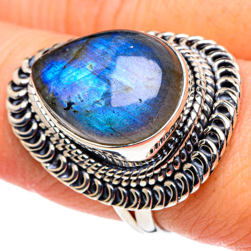 Labradorite Rings handcrafted by Anasilvercos - RING96072