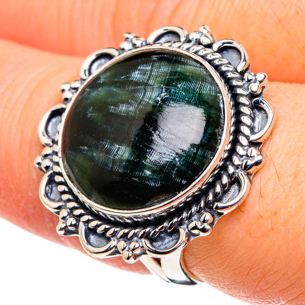 Seraphinite Rings handcrafted by Anasilvercos - RING96076