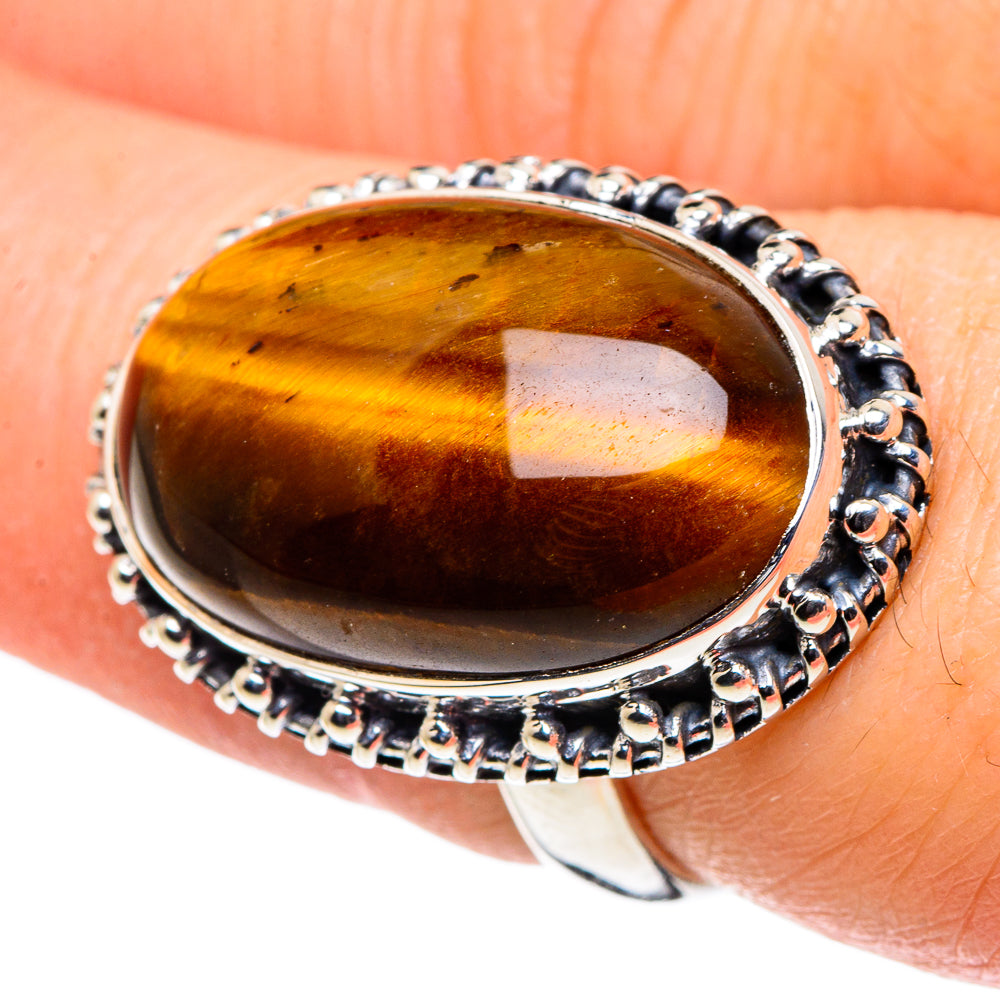 Tiger Eye Rings handcrafted by Anasilvercos - RING96083