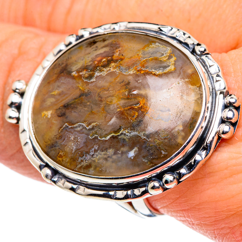 Plume Agate Rings handcrafted by Anasilvercos - RING96087