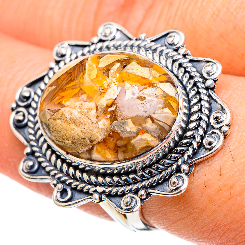 Brecciated Mookaite Rings handcrafted by Anasilvercos - RING96094