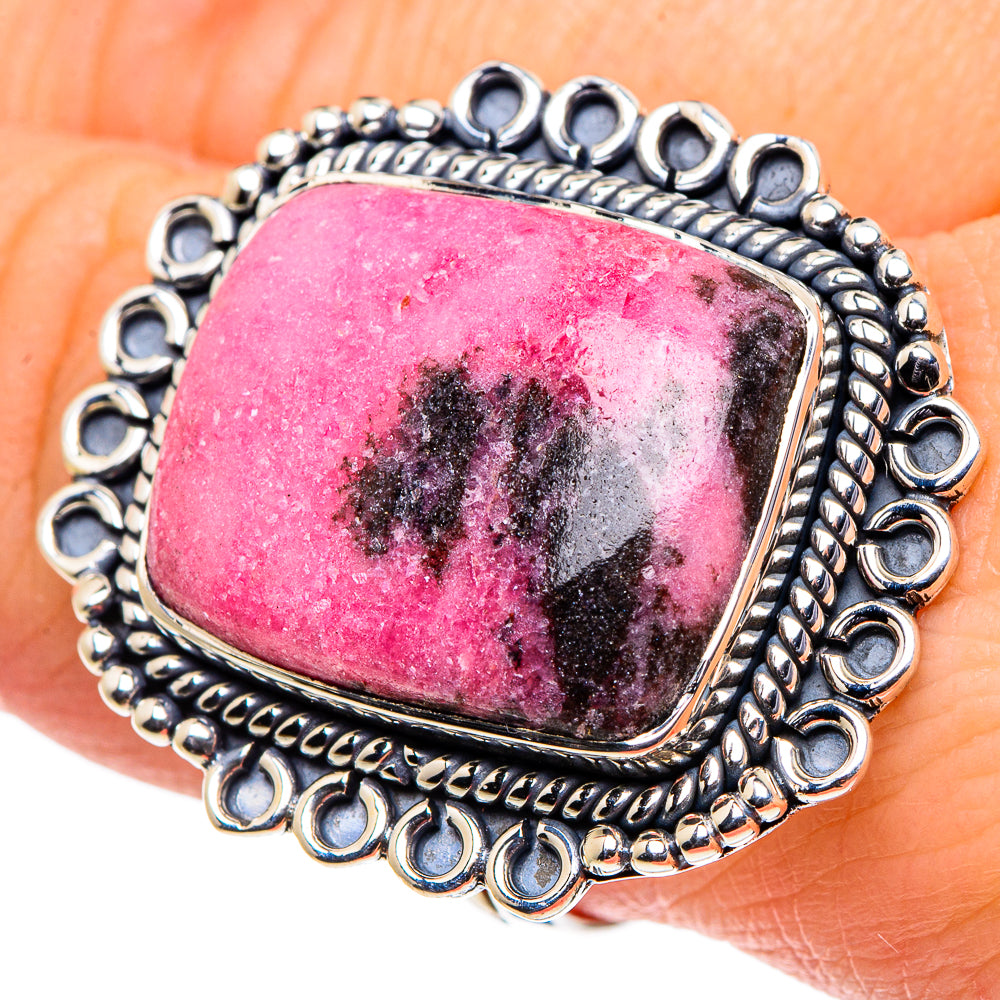 Rhodonite Rings handcrafted by Anasilvercos - RING96096