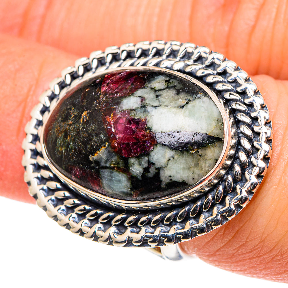 Russian Eudialyte Rings handcrafted by Anasilvercos - RING96097