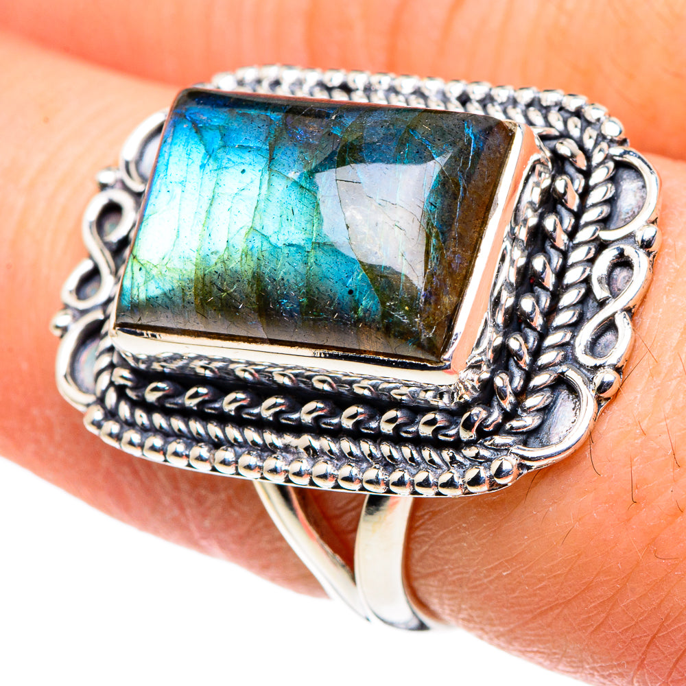 Labradorite Rings handcrafted by Anasilvercos - RING96109