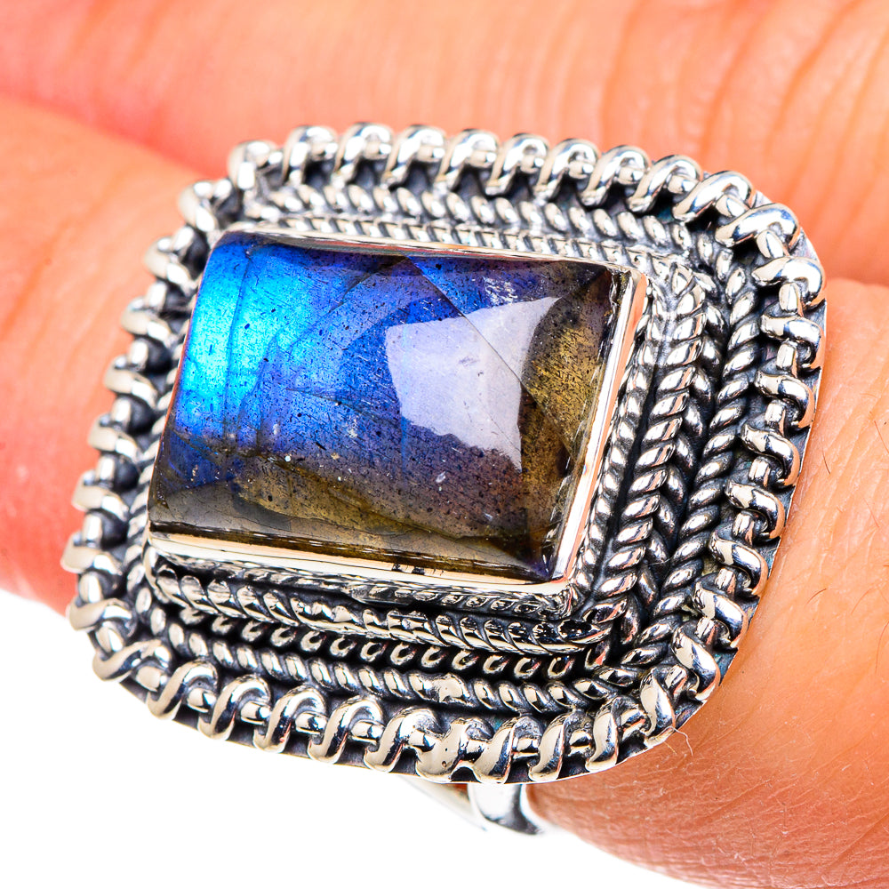 Labradorite Rings handcrafted by Anasilvercos - RING96112