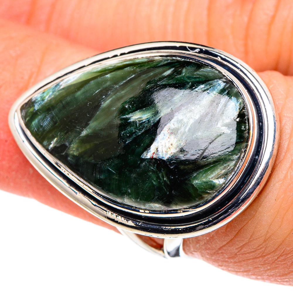 Seraphinite Rings handcrafted by Anasilvercos - RING96113