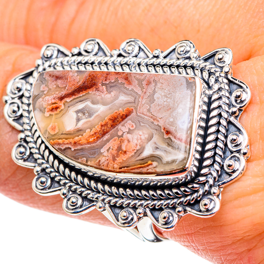 Crazy Lace Agate Rings handcrafted by Anasilvercos - RING96122