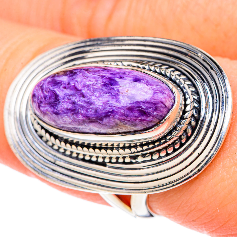 Charoite Rings handcrafted by Anasilvercos - RING96131