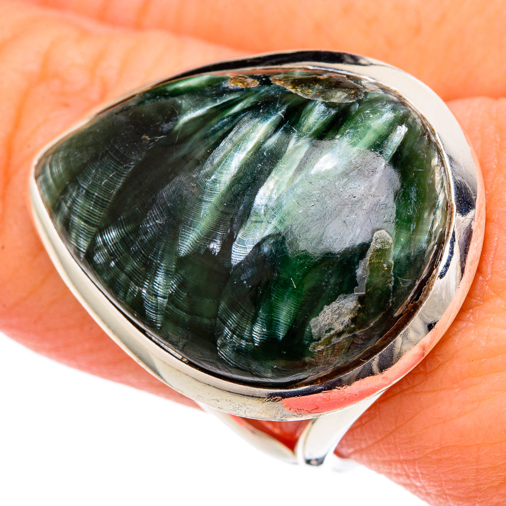 Seraphinite Rings handcrafted by Anasilvercos - RING96151