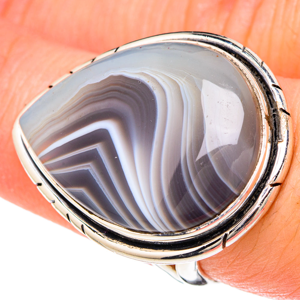 Botswana Agate Rings handcrafted by Anasilvercos - RING96161